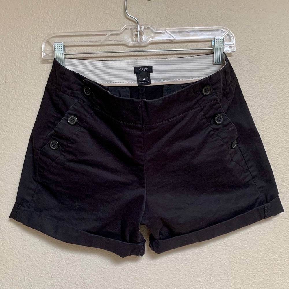 JCrew black shorts with side buttons 4